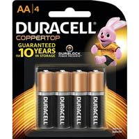 duracell coppertop alkaline aa battery pack 4