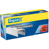 rapid extra high performance super strong staples 26/8 box 5000