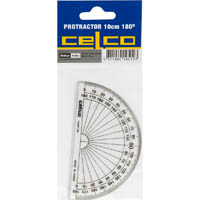 celco protractor 180 degrees 100mm hangsell