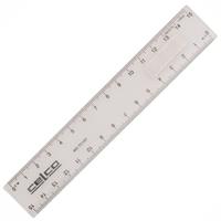 celco ruler metric 150mm clear pack 25