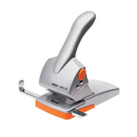 rapid hdc65 2-hole heavy duty punch 65 sheet silver/orange