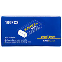 celco eraser pvc free large white box 100
