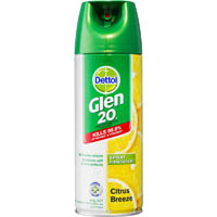 glen 20 disinfectant spray citrus breeze scent 300g