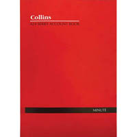 collins a24 series account book minute feint ruled stapled 24 leaf a4 red