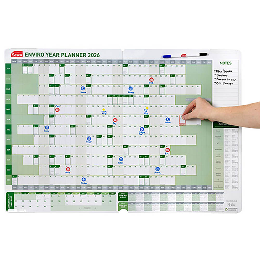 SASCO 86659 ENVIRO 870 X 610MM YEAR PLANNER |  | 7026517
