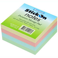 stick-on notes cube 400 sheets 76 x 76mm pastel