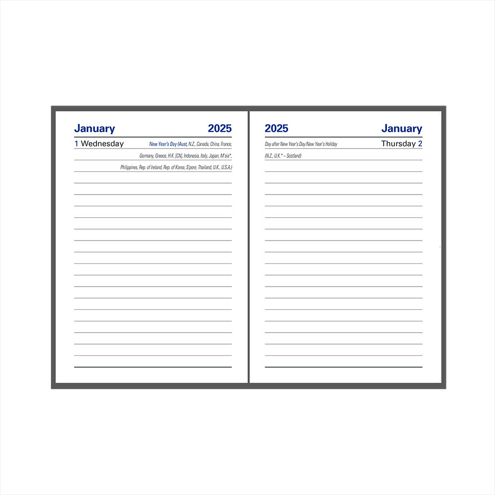 COLLINS STERLING POCKET 133P.P99 DIARY DAY TO PAGE WITH PENCIL A7 BLACK |  | 7056210