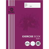 olympic e2y14 exercise book qld ruling year 1 55gsm 48 page 225 x 175mm