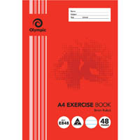 olympic e848 exercise book 8mm feint ruled 55gsm 48 page a4
