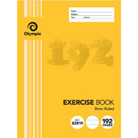 olympic e2819 exercise book 8mm feint ruled 55gsm 192 page 225 x 175mm