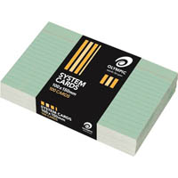 olympic ruled system cards 100 x 150mm green pack 100