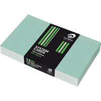 olympic ruled system cards 125 x 200mm green pack 100