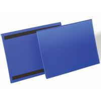 durable logistics magnetic document pocket a4 landscape blue pack 50
