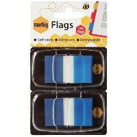 marbig pop-up flags twin pack blue