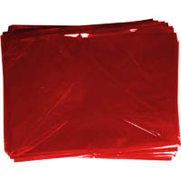 rainbow cellophane 750mm x 1m red pack 25