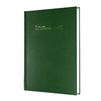 collins 18m4.p40 financial year diary day to page a5 green