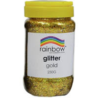 rainbow glitter 250g jar gold