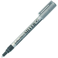 artline 990 metallic permanent marker 1.2mm bullet silver hangsell
