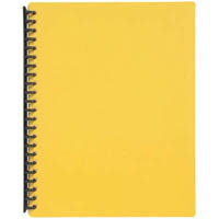 marbig display book refillable 40 pocket a4 yellow
