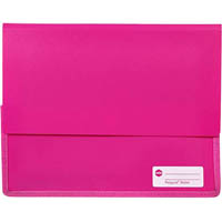marbig polypick document wallet heavy duty a4 pink