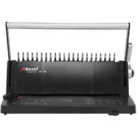 rexel cb1150 manual binding machine plastic comb black