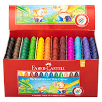 faber-castell chublets wax crayon assorted box 96