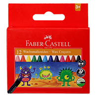 faber-castell wax crayons assorted box 12