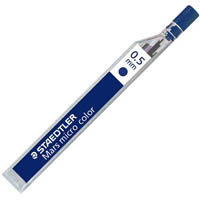 staedtler 254 mars micro color mechnical pencil lead refills 0.5mm hb blue tube 12