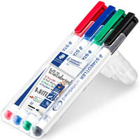 staedtler 301 lumocolor whiteboard pen assorted wallet 4