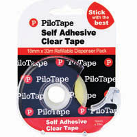 pilotape clear tape with dispenser 18mm x 33m