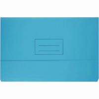 bantex document wallet 230gsm foolscap light blue