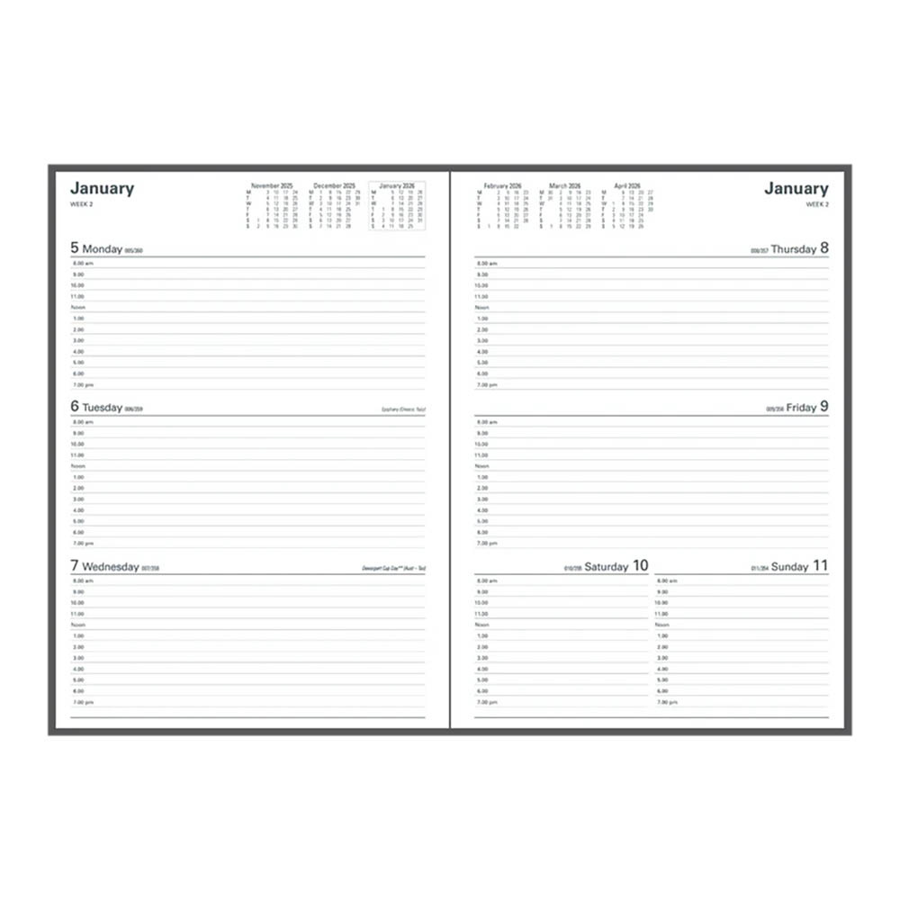 COLLINS 34M4.P40 FINANCIAL YEAR DIARY WEEK TO VIEW A4 GREEN |  | 7008306