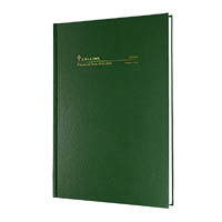collins 38m4.p40 financial year diary week to view a5 green
