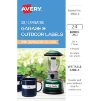 avery 39033 self-laminating labels grey pack 24