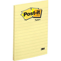 post-it 660 lined notes 101 x 152mm yellow