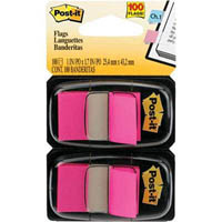 post-it 680-bp2 flags bright pink twin pack 100