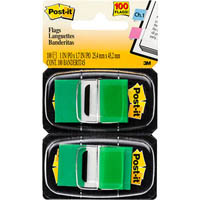 post-it 680-gn2 flags green twin pack 100