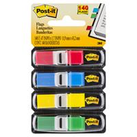 post-it 683-4 mini index flags primary assorted pack 140