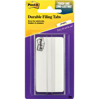post-it 686-50whn3n durable filing tabs 75mm white pack 50