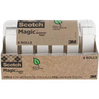 scotch magic greener tape on dispenser 19mm x 15.2m pack 6