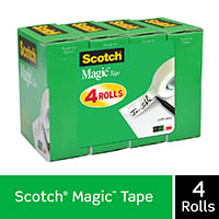 scotch 810 magic tape multi pack 19mm x 25m pack 4