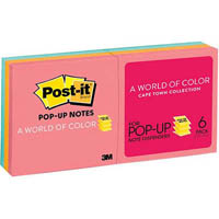 post-it r330-an pop up notes 76 x 76mm cape town pack 6