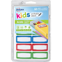 avery 41441 kids writeable labels rectangular assorted pack 60
