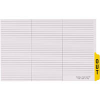 avery 41546 outguide white with yellow tab 388 x 242mm pack 25