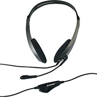verbatim multimedia headset with microphone black/silver