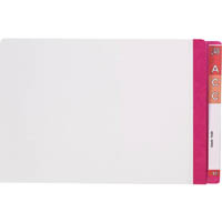 avery 42430 lateral file with pink tab mylar foolscap white box 100