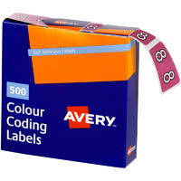 avery 43248 lateral file label side tab year code 8 25 x 38mm mauve pack 500