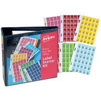avery 43300 lateral file label starter kit top tab 20 x 30mm assorted pack 120