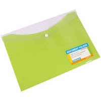 beautone tropical document folder button closure a4 lime