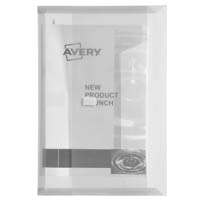 avery 47771 document wallet hook and loop foolscap 50 sheets transparent clear